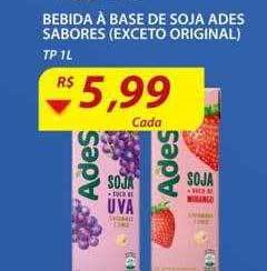 Bebida à base de soja ades sabores