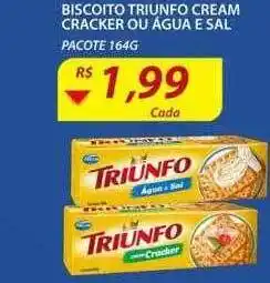 Assaí Atacadista Biscoito triunfo cream cracker ou água e sal oferta