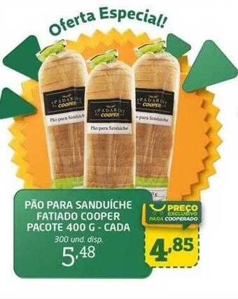 Cooper Pão para sanduíche fatiado cooper pacote oferta