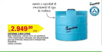Leroy Merlin Cisterna 2.800 Litros Acqualimp oferta