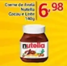 X Supermercados Creme de avela Nutella 140g oferta
