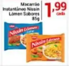 X Supermercados Macarrão Instantaneo Nissin Lamen 85g oferta