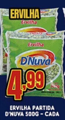 Supermercados Cristal Ervilha Partida D'Nuva 500g cada oferta
