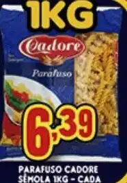 Supermercados Cristal Parafuso Cadore Semola 1kg cada oferta
