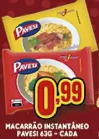 Supermercados Cristal Macarrão Instantãneao Pavesi 63g cada oferta