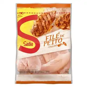 Filé de peito de frango congelado sem pele sem osso sadia 1kg