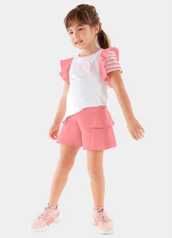 Posthaus Lilica ripilica - conjunto curto infantil feminino branco oferta