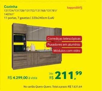 Quero Quero Cozinha kappesberg oferta