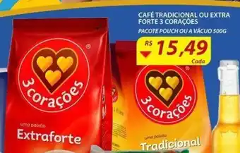 Assaí Atacadista Café Tradicional ou Extra Forte 3 Corações 500g oferta