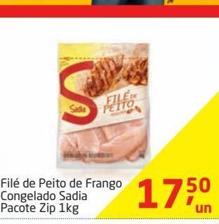 Tenda Atacado Filé de peito de frango congelado sadia pacote zip 1kg oferta