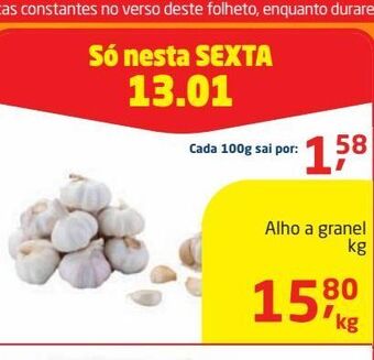 Tenda Atacado Alho a granel oferta