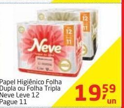 Tenda Atacado Papel higiênico folha dupla ou folha tripla neve leve 12 pague 11 oferta