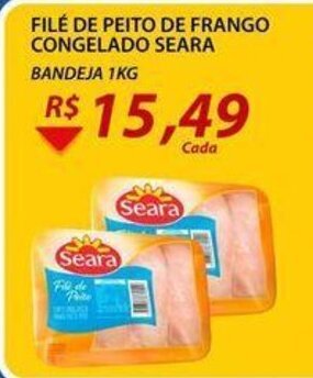 Assaí Atacadista Filé de Peito de Frango Congelado Seara 1kg oferta