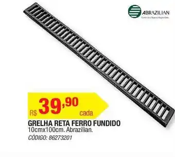 Leroy Merlin Grelha Reta Ferro Fundido Abrazilian oferta