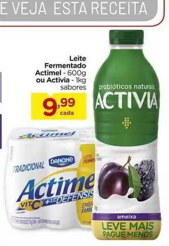 Carrefour Leite Fermentado Actimel - 600g Ou Activia - 1kg oferta