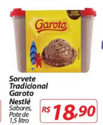 Nacional Sorvete Tradicional Garoto Nestle 1.5L oferta
