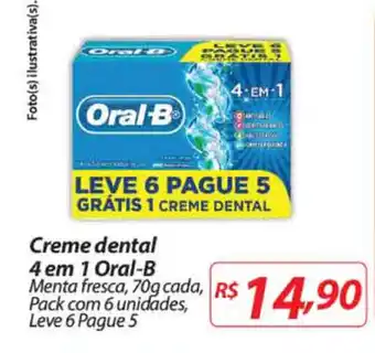 Creme dental 4 em 1 Oral B 70g