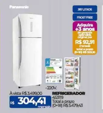 Lojas Certel Refrigerador panasonic oferta
