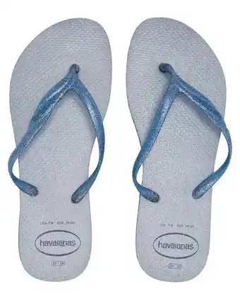 Chinelo tiras fantasia gloss havaianas azul índigo