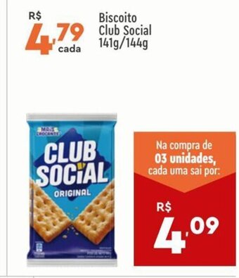 Supper Rissul Biscoito Club Social 141g, 144g oferta