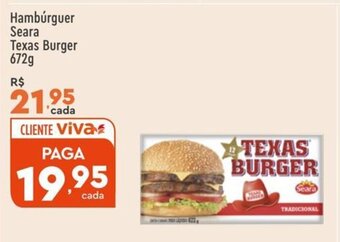 Supper Rissul Hamburguer Seara Texas Burger 672g oferta