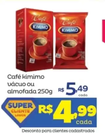 Super Lagoa Cafe Kimimo vacuo ou almofada 250g oferta