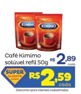 Super Lagoa Cafe Kimimo soluvel refil 50g oferta