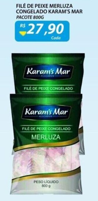 Assaí Atacadista Filé de Peixe Merluza cong. Karam's Mar 800g oferta
