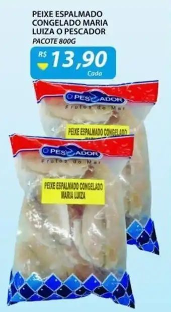 Assaí Atacadista Peixe Espalmado Cong. Maria Luiza o Pescador 800g oferta