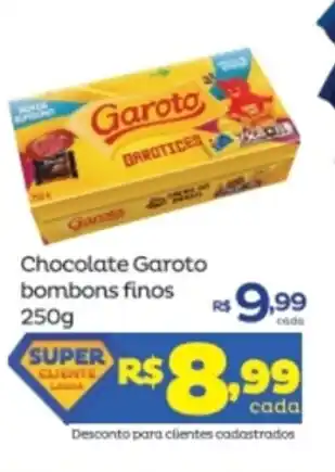 Super Lagoa Chocolate Garoto Bombons finos 250g oferta