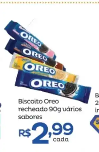 Super Lagoa Biscoito Oreo recheado 90g varios sabores oferta