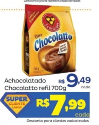 Super Lagoa Achocolatado Chocolatto refil 700g oferta