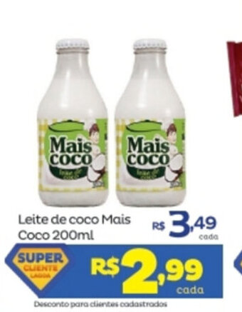Super Lagoa Leite de Coco Mais Coco 200ml oferta