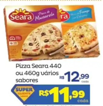 Super Lagoa Pizza Seara 440 ou 460g varios sabores oferta