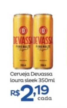 Super Lagoa Cerveja Devassa Loura Sleek 350ml oferta