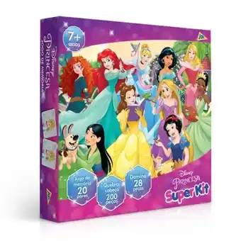 Pão de Açúcar Super kit com quebra-cabeça - dominó - jogo da memória - princesas disney oferta