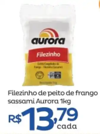 Filezinho de peito frango sassami Aurora 1kg