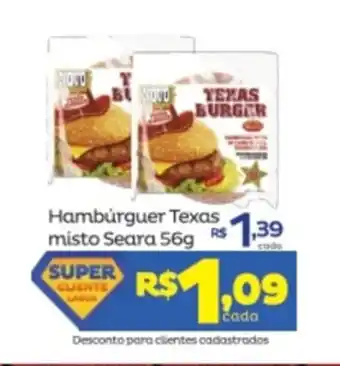 Hamburguer Texas misto Seara 56g