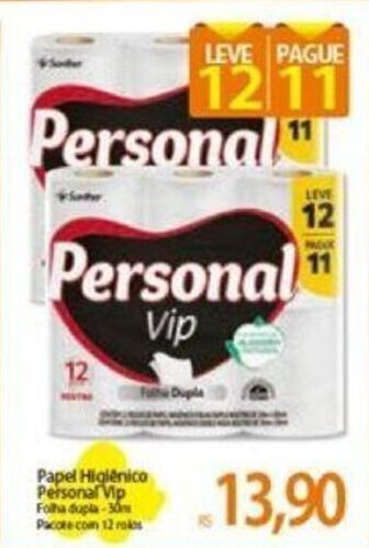 Atacadão Papel Higiénico Personal Vip 30m oferta