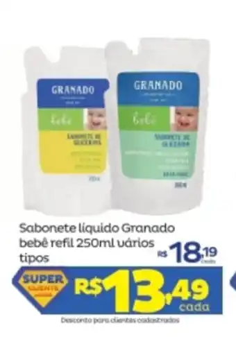 Sabonete liquido Granado bebe refil 250ml varios tipos