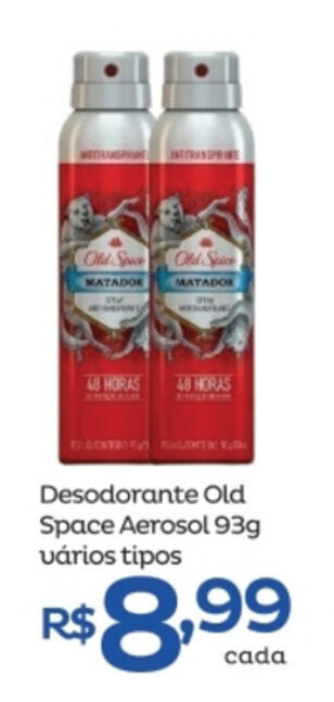 Super Lagoa Desodorante Old Space Aerosol 93g varios tipos oferta