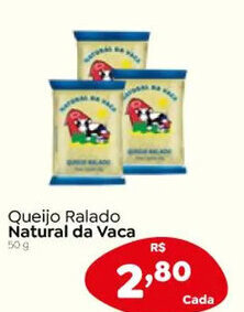 Novo Atacarejo Queijo Ralado Natural Da Vaca 50g oferta