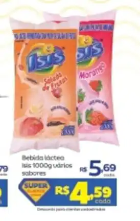 Super Lagoa bebida lactea Isis 1000g varios sabores oferta