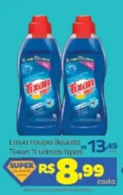 Super Lagoa Lava roupas Liquido Tixan 1L varios tipos oferta