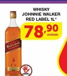 Roldão Whisky johnnie walker red label 1l* oferta
