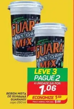 Bebida mista de guaraná guaramix 290ml