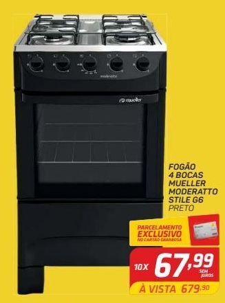 GBarbosa Fogão 4 bocas mueller moderatto stile g6 oferta