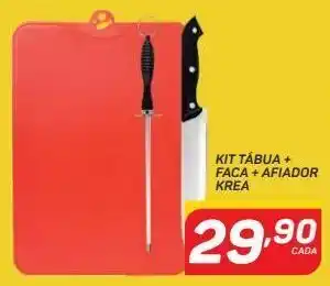 GBarbosa Kit tábua + faca + afiador krea oferta
