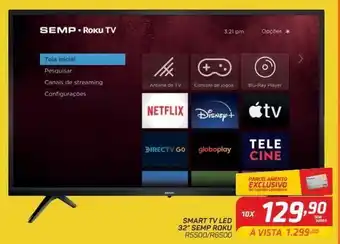 GBarbosa Smart tv led 32" semp roku oferta