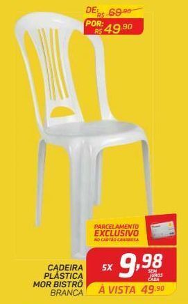 GBarbosa Cadeira plástica mor bistrô oferta